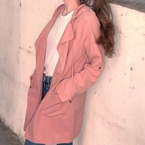 ❄️ Love Tree Dusty Pink Trench Coat